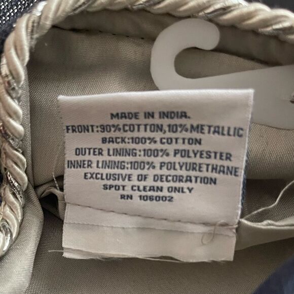 Artisan NY Metallic Blue Silver & Gold Holiday Christmas Tree Stocking NWT - Picture 6 of 6